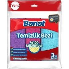BANAT 3LÜ MİKROFİBER TEMİZLİK BEZİ