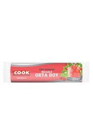 COOK BÜZGÜLÜ ÇÖP TOR. ÇİLEKLİ 55*60 15Lİ