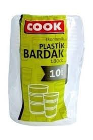 COOK EKO PLASTİK BARDAK 180CC 10 LU